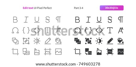 Edit text UI Pixel Perfect Well-crafted Vector Thin Line And Solid Icons 30 3x Grid for Web Graphics and Apps. Simple Minimal Pictogram Part 3-4