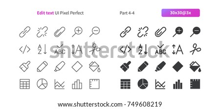 Edit text UI Pixel Perfect Well-crafted Vector Thin Line And Solid Icons 30 3x Grid for Web Graphics and Apps. Simple Minimal Pictogram Part 4-4