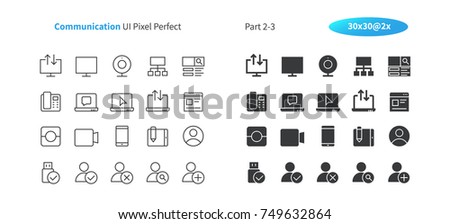 Communication UI Pixel Perfect Well-crafted Vector Thin Line And Solid Icons 30 2x Grid for Web Graphics and Apps. Simple Minimal Pictogram Part 2-3