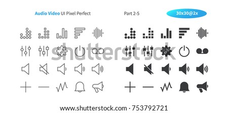 Audio Video UI Pixel Perfect Well-crafted Vector Thin Line And Solid Icons 30 2x Grid for Web Graphics and Apps. Simple Minimal Pictogram Part 2-5