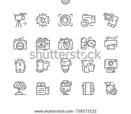 Camera Well-crafted Pixel Perfect Vector Thin Line Icons 30 2x Grid for Web Graphics and Apps. Simple Minimal Pictogram