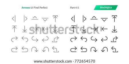 Arrows UI Pixel Perfect Well-crafted Vector Thin Line And Solid Icons 30 1x Grid for Web Graphics and Apps. Simple Minimal Pictogram Part 4-5