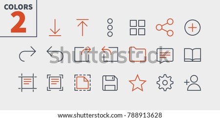 File UI Pixel Perfect Well-crafted Vector Thin Line Icons 48x48 Ready for 24x24 Grid for Web Graphics and Apps with Editable Stroke. Simple Minimal Pictogram Part 1-4