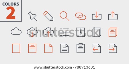 File UI Pixel Perfect Well-crafted Vector Thin Line Icons 48x48 Ready for 24x24 Grid for Web Graphics and Apps with Editable Stroke. Simple Minimal Pictogram Part 2-4