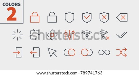 Control UI Pixel Perfect Well-crafted Vector Thin Line Icons 48x48 Ready for 24x24 Grid for Web Graphics and Apps with Editable Stroke. Simple Minimal Pictogram Part 3-4