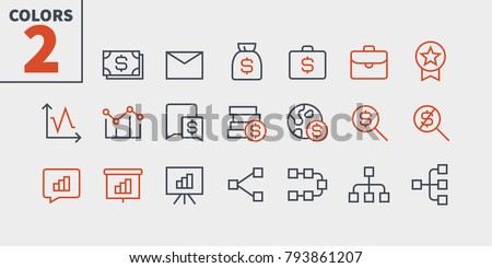 Business UI Pixel Perfect Well-crafted Vector Thin Line Icons 48x48 Ready for 24x24 Grid for Web Graphics and Apps with Editable Stroke. Simple Minimal Pictogram 