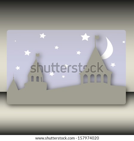 background image with the castle in the night sky