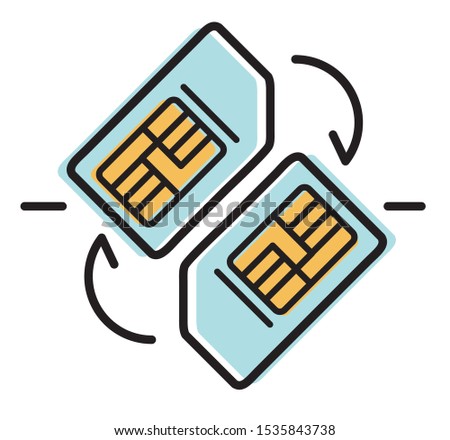Sim Card Swap Fraud - Icon as EPS 10 File