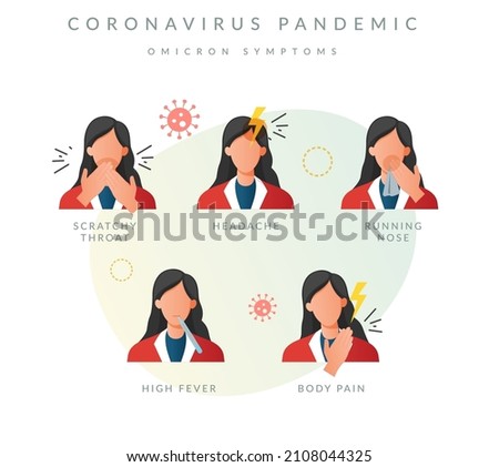Coronavirus - Omicron Symptoms - Sore and Scratchy Throat - Icon as EPS 10 File