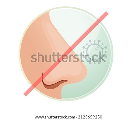 No Smell Symptom - Anosmia - Icon as EPS 10 File
