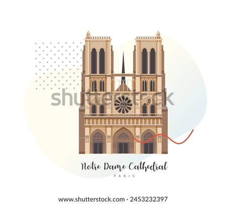 Notre Dame Cathedral - Paris - Stock Illustration as EPS 10 File