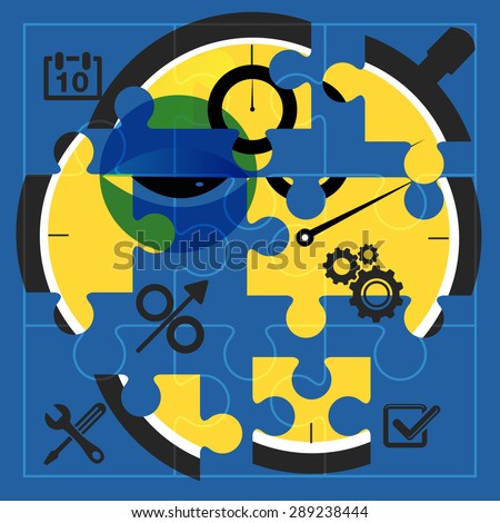 Business Challenges - Time Management Abstract - Illustration