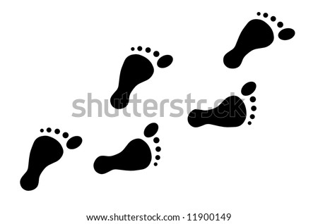 Footprints Illustration Silhouette - 11900149 : Shutterstock