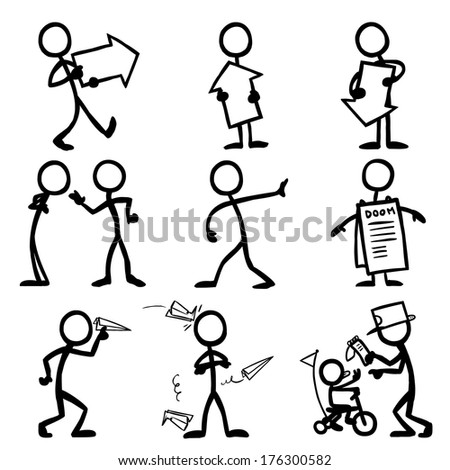 Stickfigure Messages Stock Vector 176300582 : Shutterstock