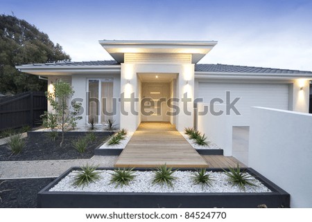 Similar – Image, Stock Photo double white modern house