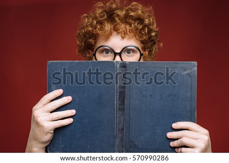 Similar – Image, Stock Photo behind blue eyes Freckles