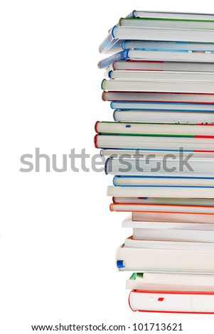 stack of books. isolated and isolated against a white background