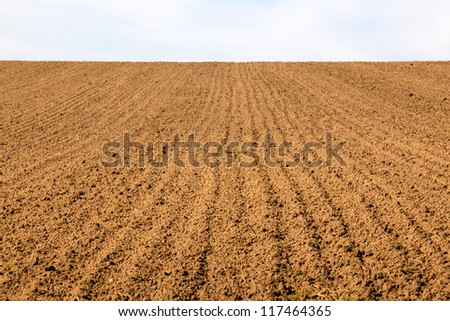 the freshly tilled fields of the farmers. background for statistics