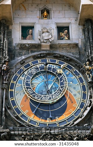 Astronomical clock in Prague at the Old Town Hall