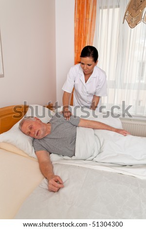 a nurse in aged care for the elderly in nursing homes