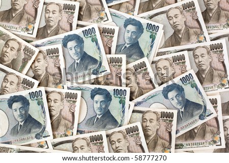 Japanese yen notes. Money from Japan