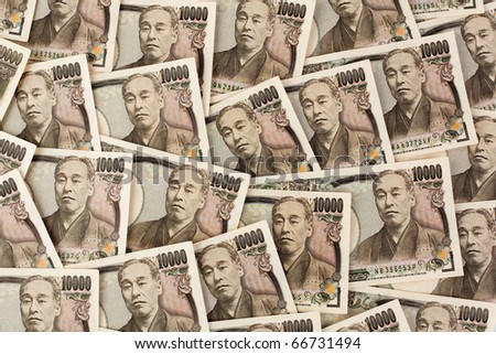 Japanese yen notes. Currency of Japan. Symbol photo