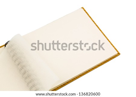 ring binder against white background, symbol photo for organization, notes, ideas