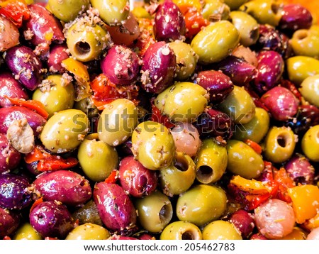 variety of olive, symbol photo for foods, healthy eating, freshness