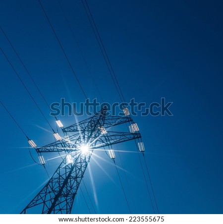 pylon, symbol photo for electricity production, supply and mains