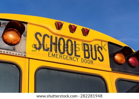 a typical american school bus yellow