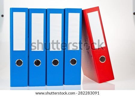 file folder with documents and documents. storage contracts.
