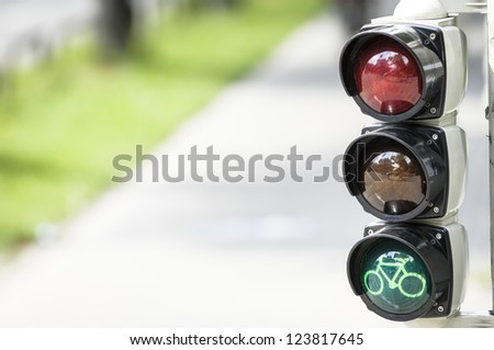 traffic light for bikes  in germany