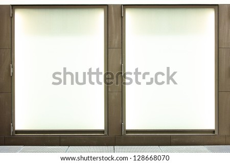 modern empty window displays
