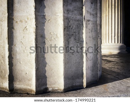 part of antique columns - photo