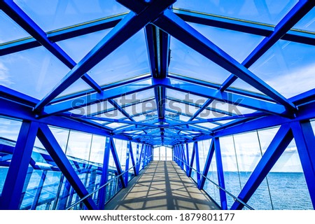 Similar – Image, Stock Photo Steel construction bridge in the port of Hamburg.