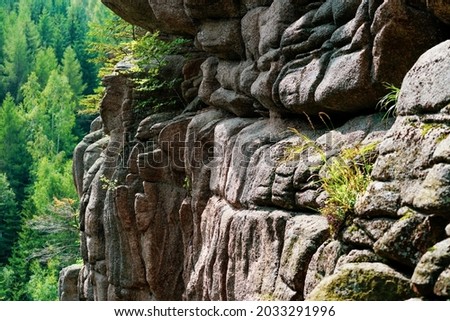 stone formation in the mountains - Swedish rocks - Karkonosze mountains Poland. Zdjęcia stock © 
