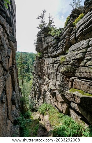 stone formation in the mountains - Swedish rocks - Karkonosze mountains Poland. Zdjęcia stock © 
