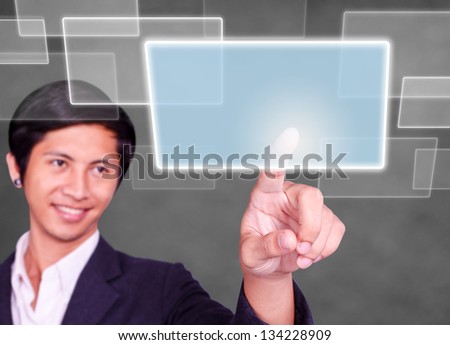 Business finger touch screen interface