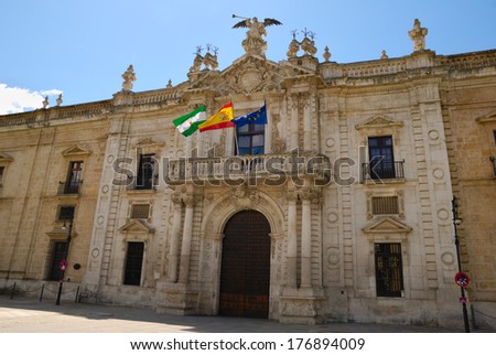 The Royal Tobacco Factory  is an 18th-century stone building in Seville, southern Spain  Since the 1950s it has been the seat of the rectorate of the University of Seville
