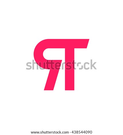 minimalist and modern two letter composition for initial, logo or signature started by R letter