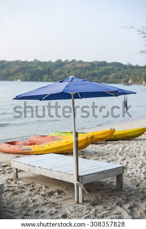 Umbrella, Chair and Kayak Rentals on the Beach