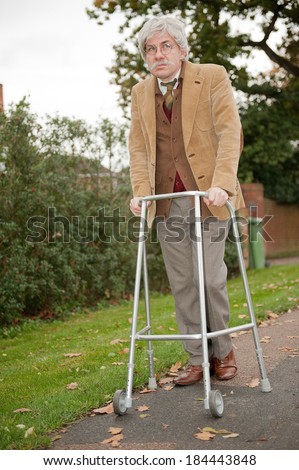 Old Man With Walking Aid