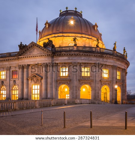 BERLIN, GERMANY - JANUARY 17, 2014: The Bode Museum at the northern end of the Museum Island .
