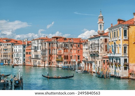 Similar – Image, Stock Photo Gondola on the Canale Grande in the morning light