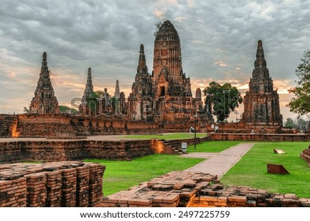 Similar – Image, Stock Photo Ancient ruins in Ayutthaya Historical Park, a famous tourist attraction in old city of Ayutthaya, Phra Nakhon Si Ayutthaya Province, Thailand