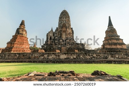 Similar – Image, Stock Photo Ancient ruins in Ayutthaya Historical Park, a famous tourist attraction in old city of Ayutthaya, Phra Nakhon Si Ayutthaya Province, Thailand