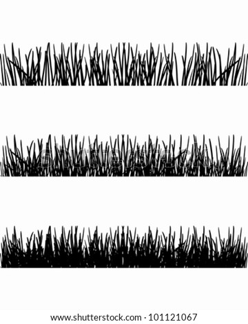 Grass Silhouettes Stock Vector Illustration 101121067 : Shutterstock