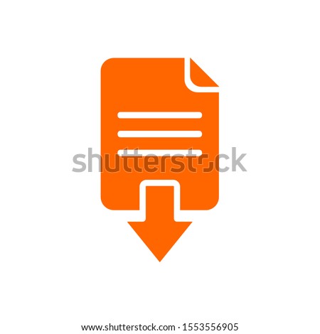 Document download isolated on white background