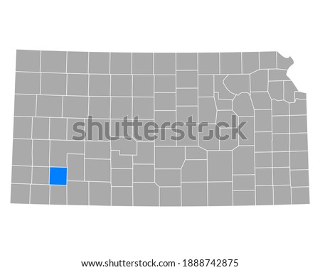 Map of Haskell in Kansas on white
