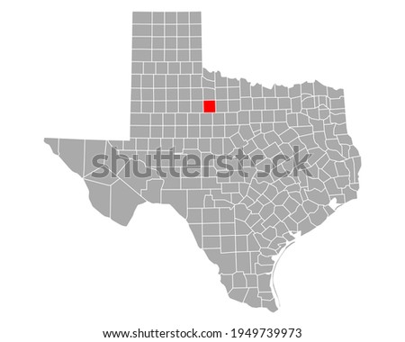 Map of Haskell in Texas on white